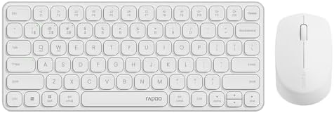 Rapoo 9010M Multi-Device Keyboard and Mouse Combo, 2.4GHz/Bluetooth 5.0/4.0 Wireless Keyboard & Mouse Set for Windows/Mac/Linux/Chrome, Support 4 Devices, Low-Profile Silent Click, Battery Powered