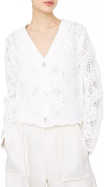 Vince Women's Lace Stitch Cardigan